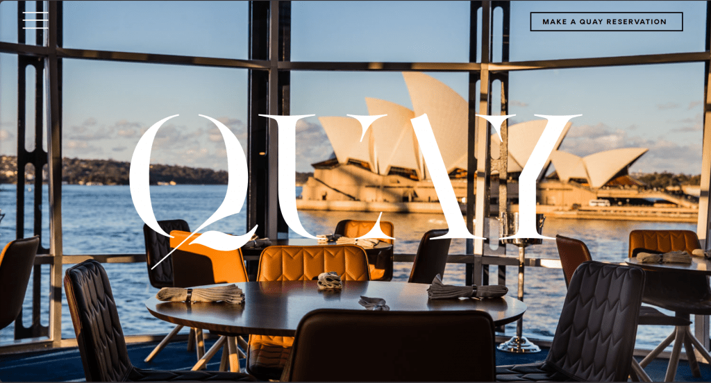 The Quay restaurant webpage.