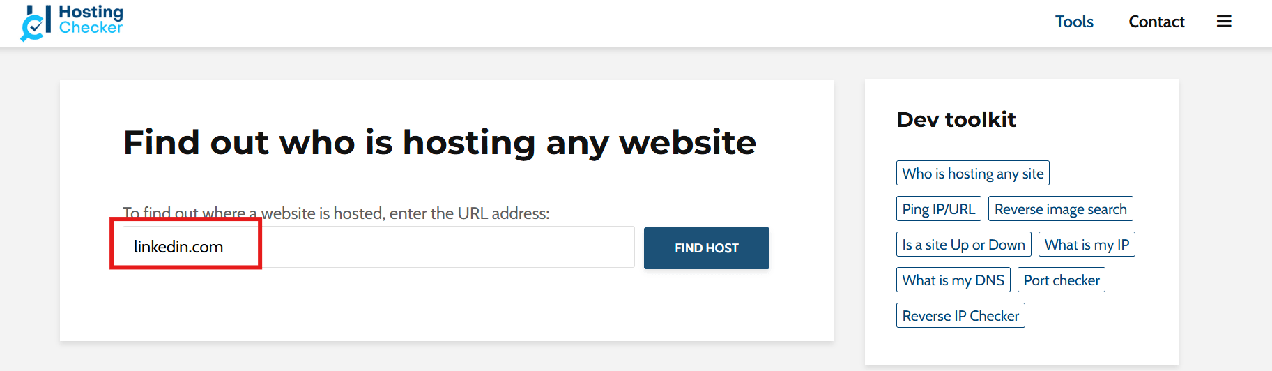 using third party hosting look up services 1