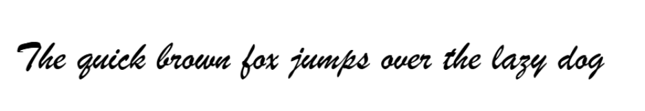 "The quick brown fox jumps over the lazy dog" sentence in Brush Script MT font