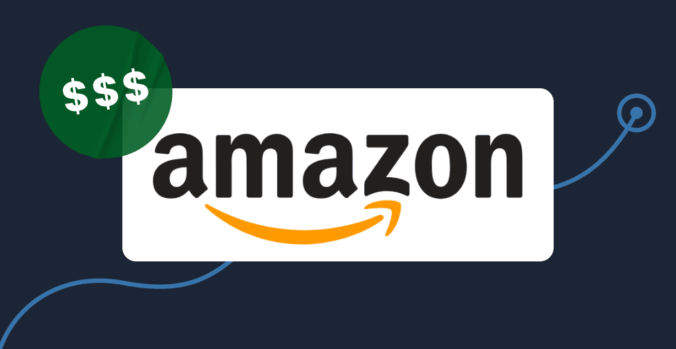 Amazon logo against a green background