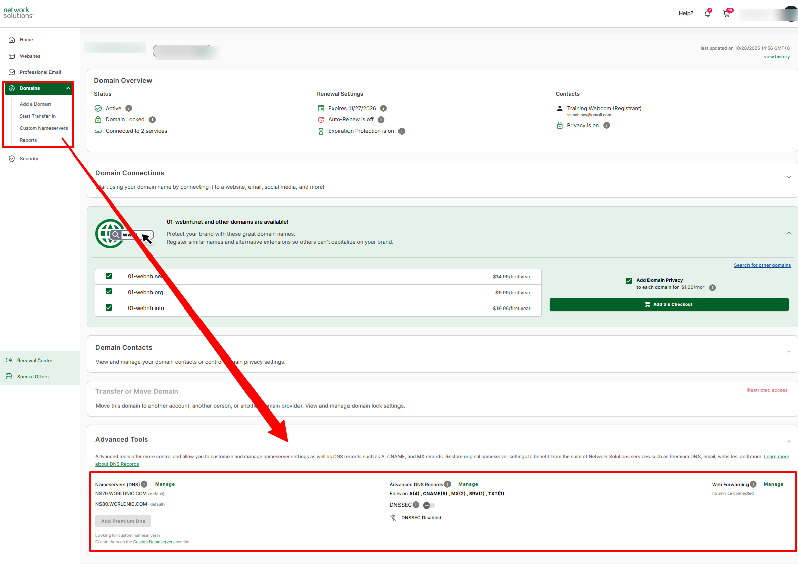 Check your MX records.