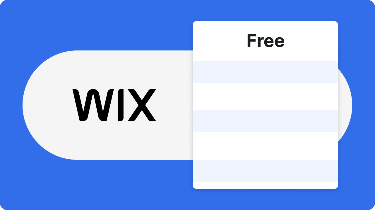 Is Wix free? Visual of Wix free plan and pricing card.