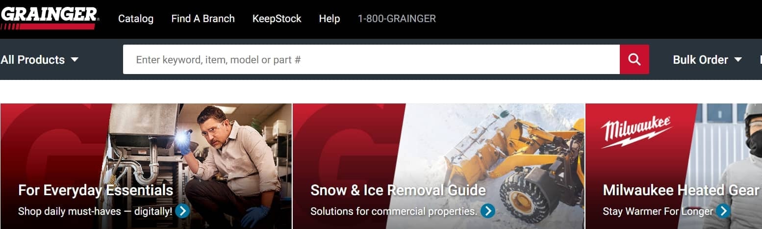 Grainger B2B e-commerce site
