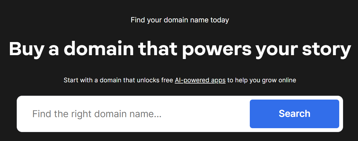 Network Solutions Domain Name Search tool