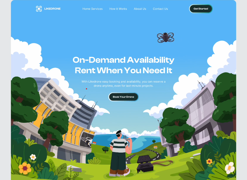 Custom illustrations in web design