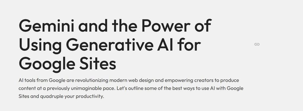 Best no-code website builder of Google Sites