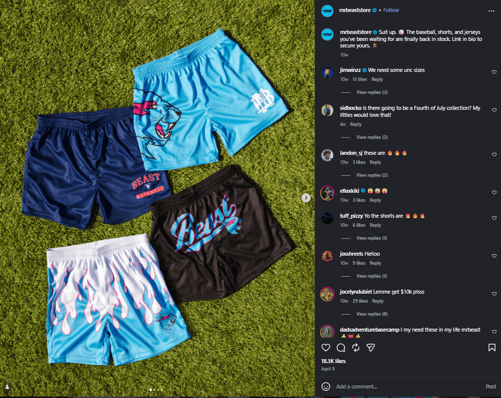 How to make money on Instagram -merchandise