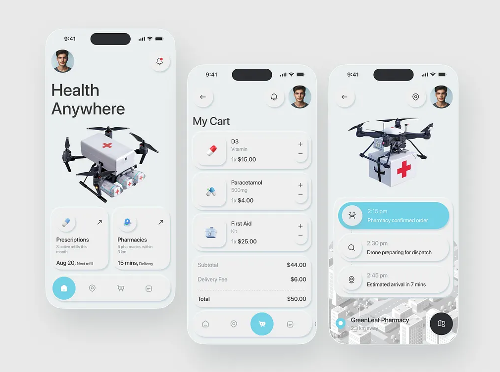 Neumorphism app design