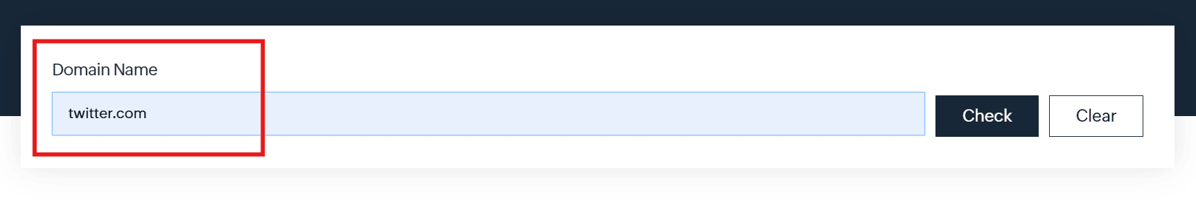 Enter the domain name - how to find out when a domain expires