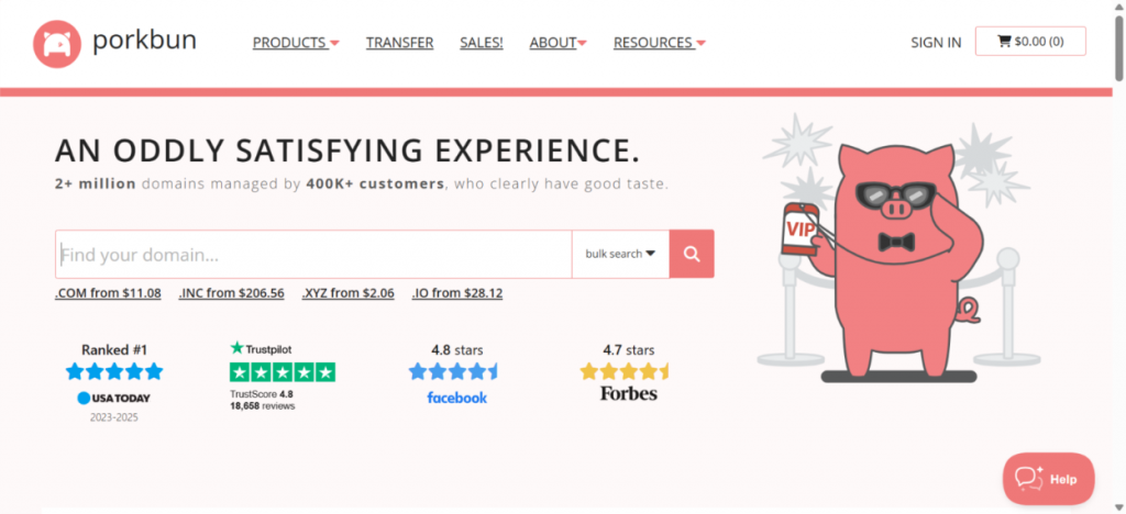 porkbun domain search tool - GoDaddy domain alternatives