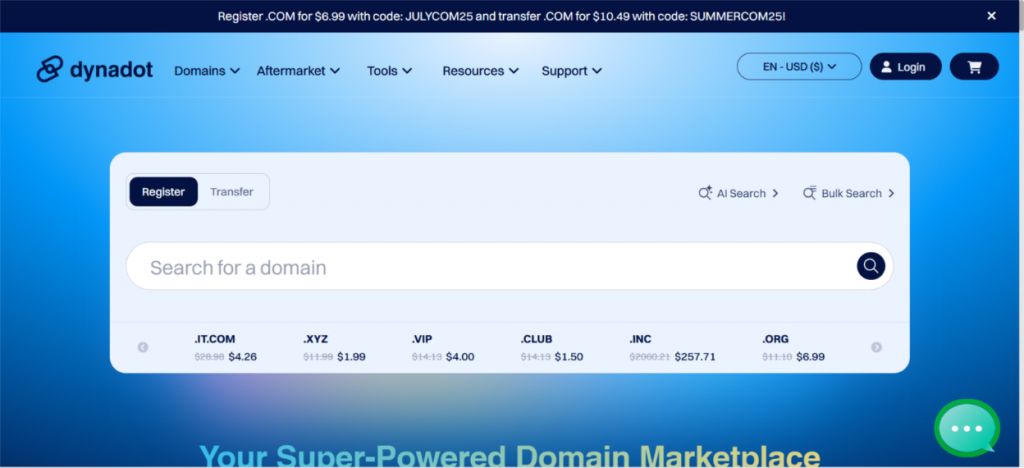 Dynadot domain search tool - GoDaddy domain alternatives
