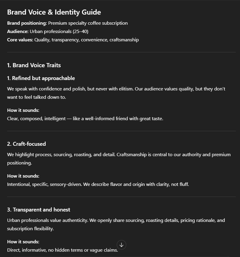 Sample result for prompt 5