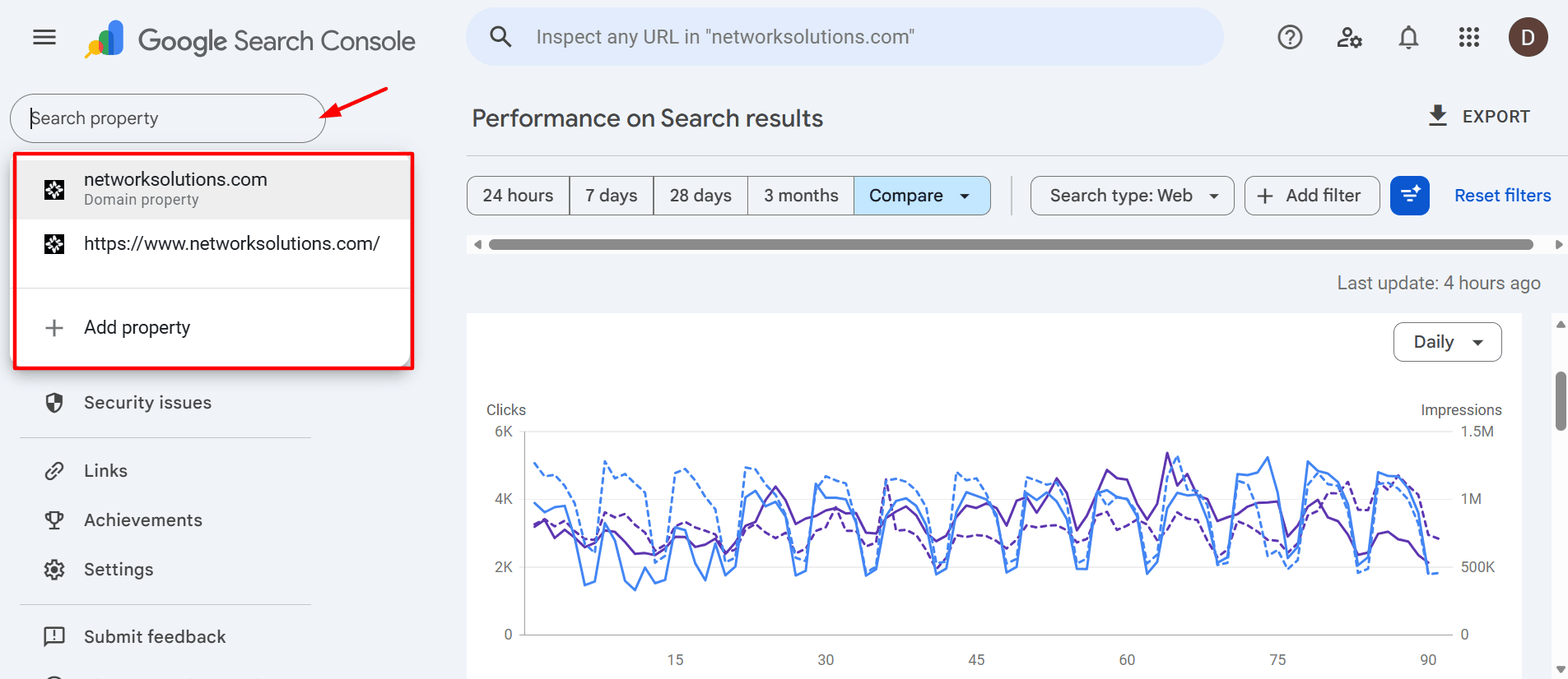 Opening your Google Search Console to find security issues