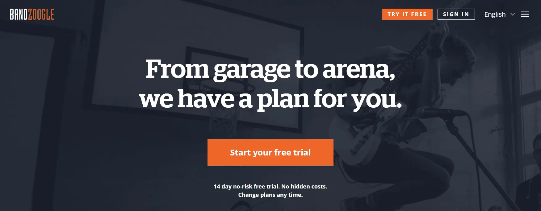 Bandzoogle Website Builder product page