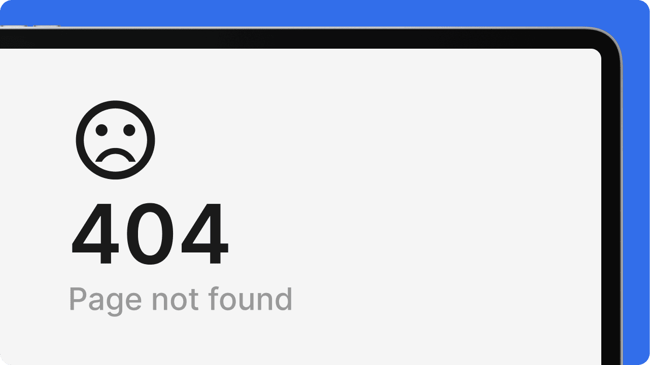 404 error: website page not found.