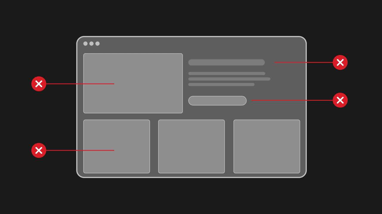 Common website design mistakes that hurt user experience.