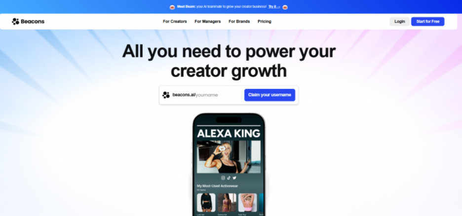 The Beacons website.