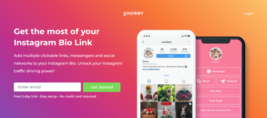 Shorby's link in bio product page.
