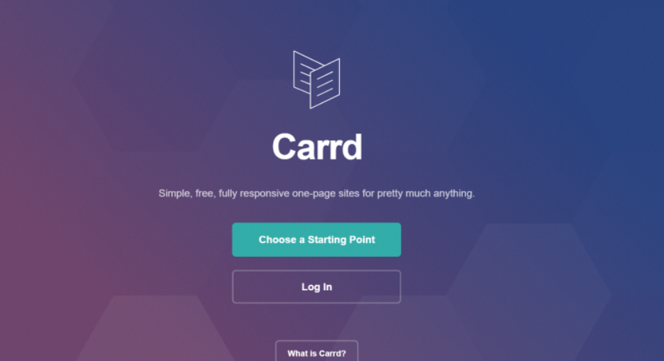 The website for Carrd.