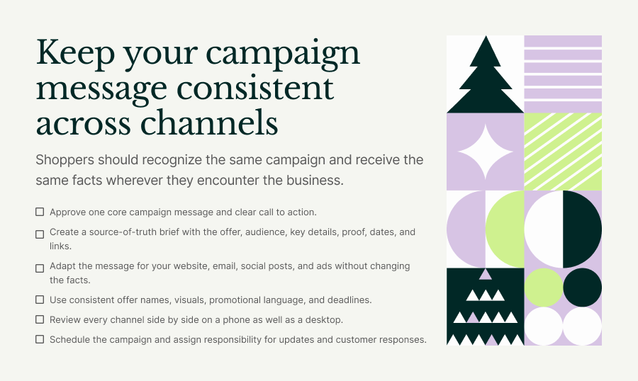 5. Keep your campaign message consistent across channels