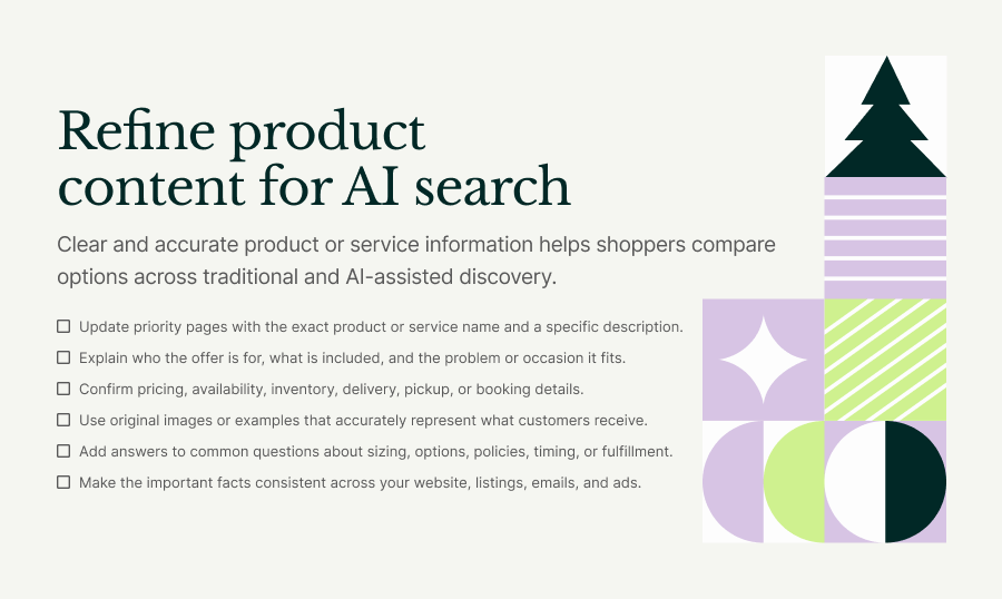 4. Refine product content for AI search