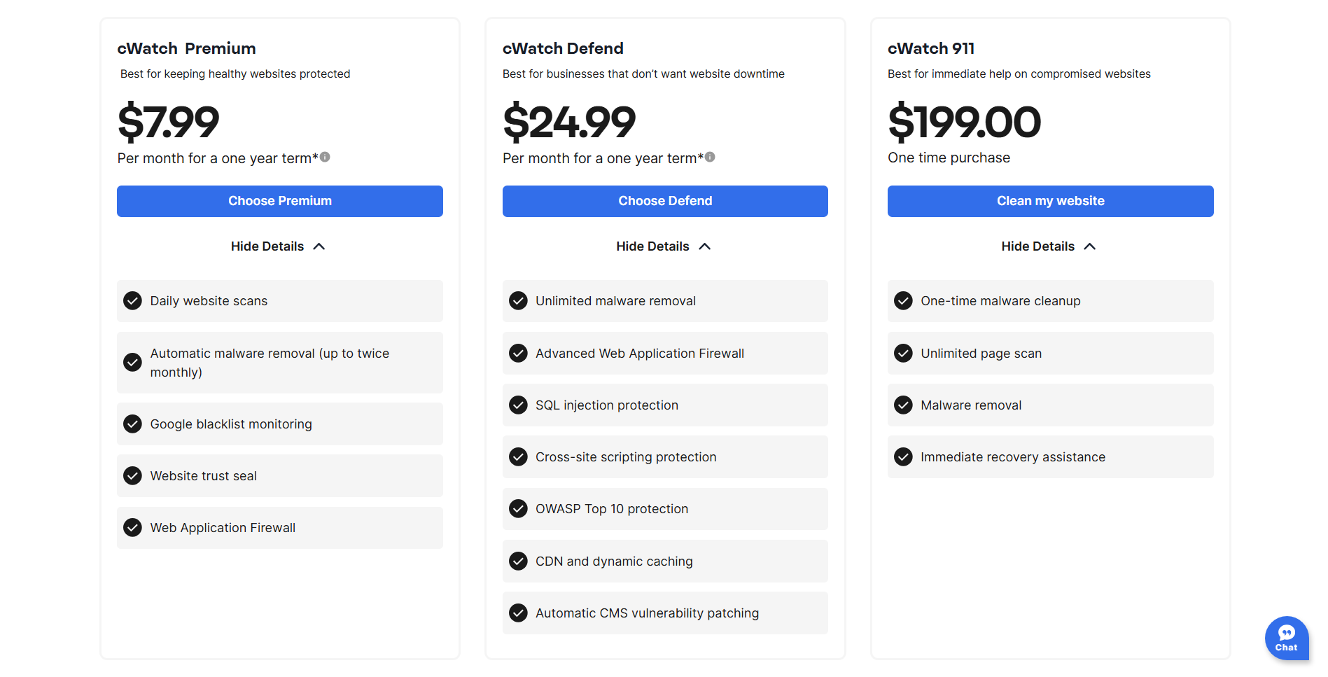 cWatch vs Xcitium Backup - cWatch pricing