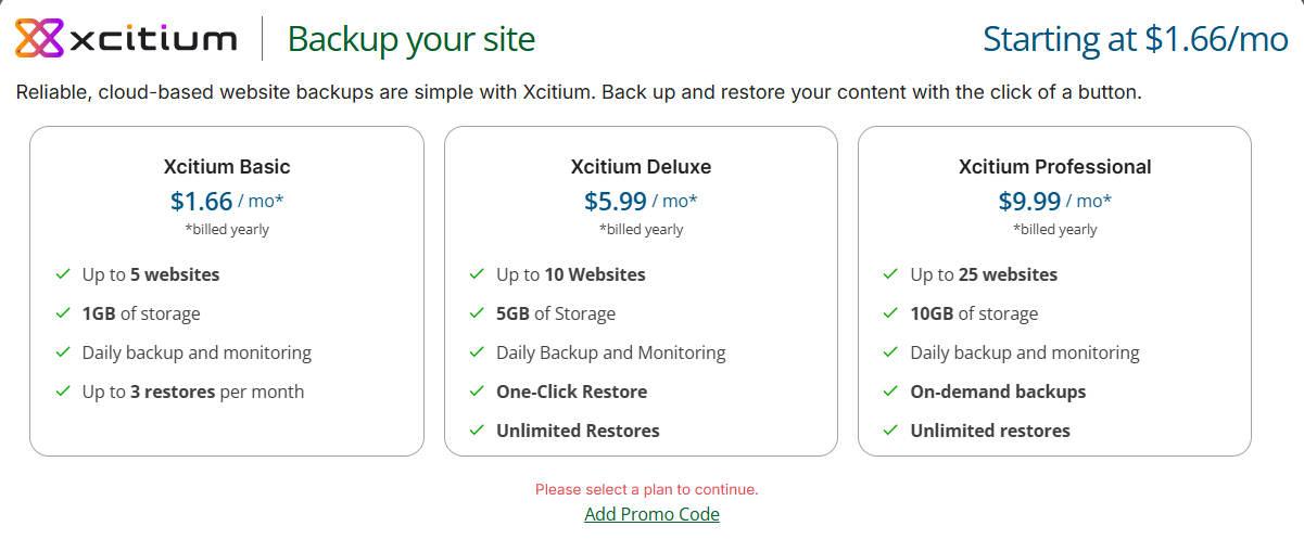 cWatch vs Xcitium Backup - Xcitium pricing