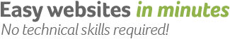 Easy websites in minutes: no technical skills required!