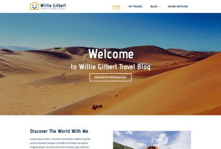 Blog website showcasing author’s international travels